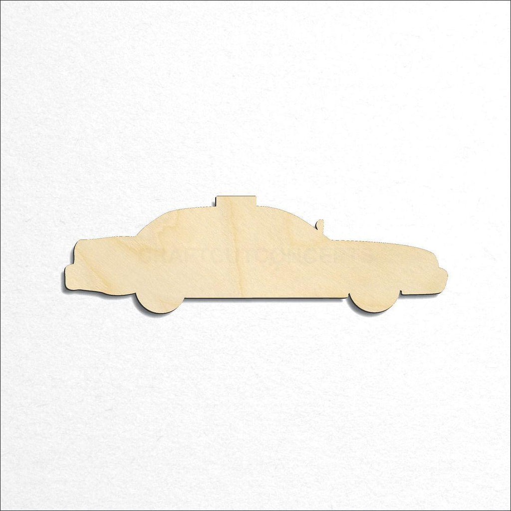 Wooden Police Car craft shape available in sizes of 2 inch and up