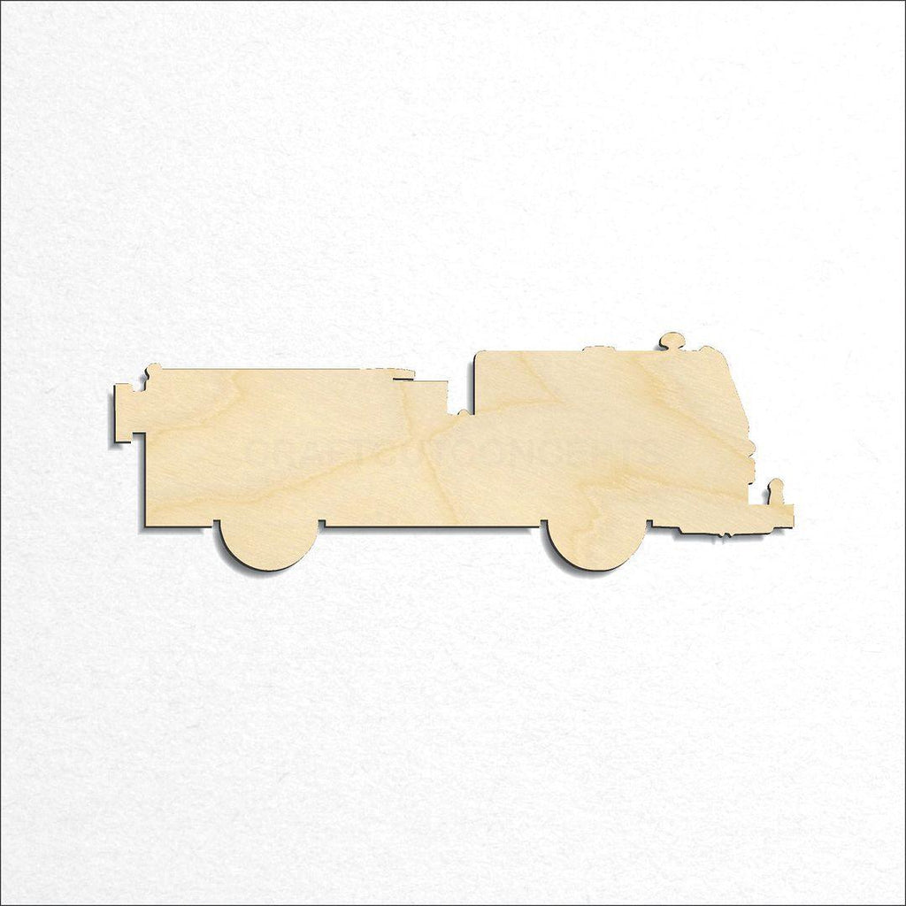 Wooden Fire Truck craft shape available in sizes of 2 inch and up