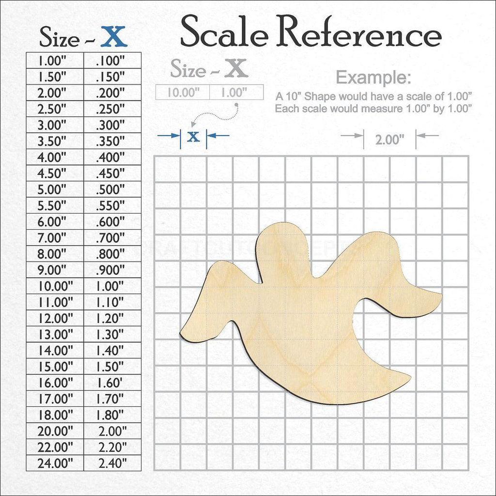 A scale and graph image showing a wood Ghost-4 craft blank