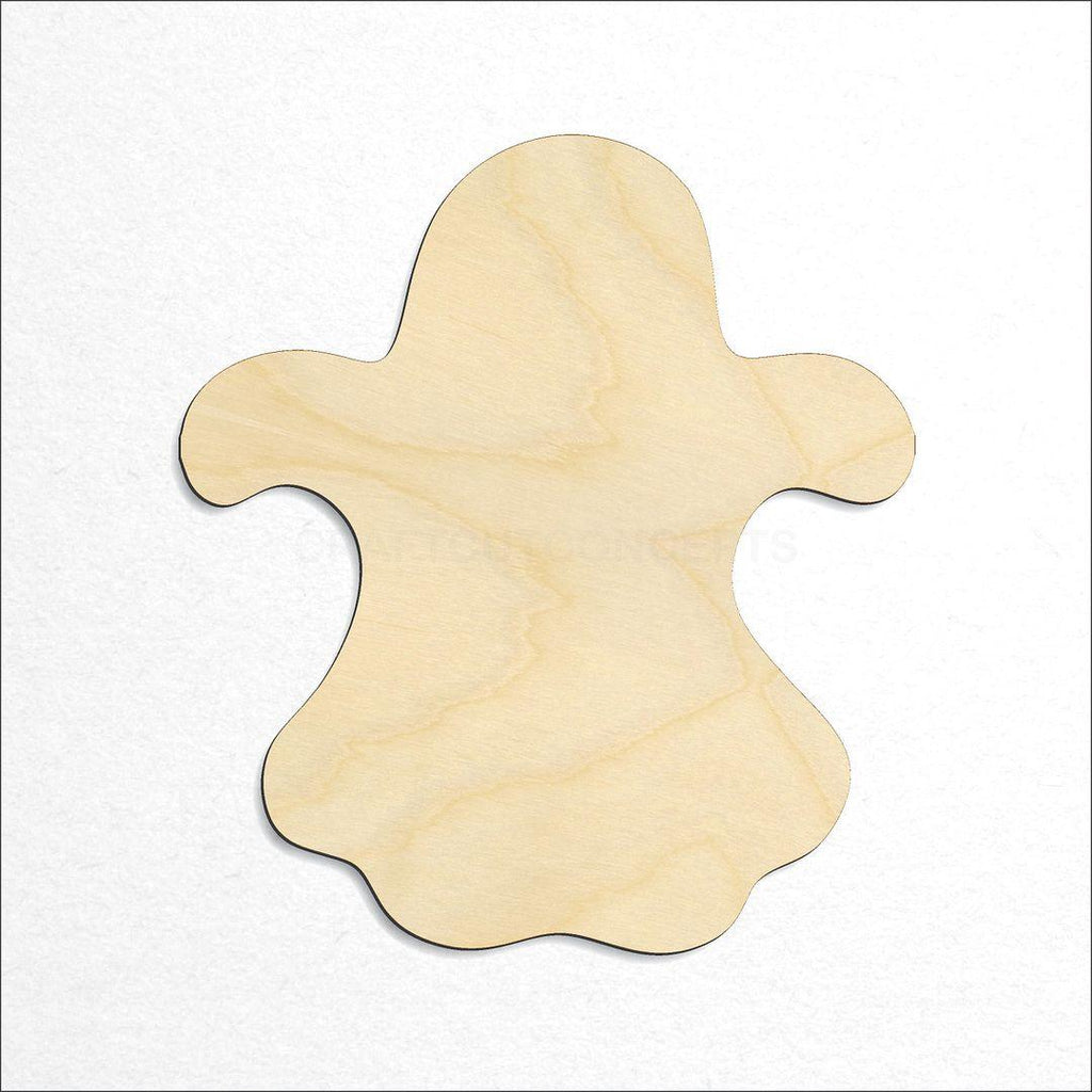 Wooden Ghost craft shape available in sizes of 1 inch and up