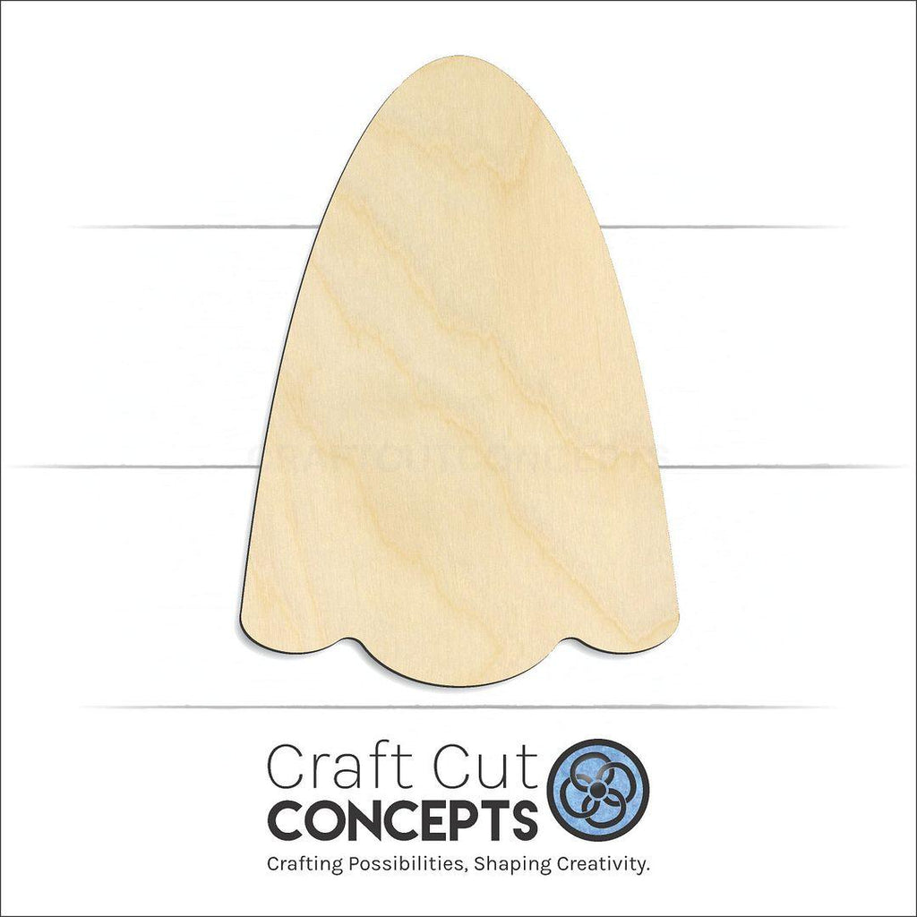 Craft Cut Concepts Logo under a wood Ghost craft shape and blank