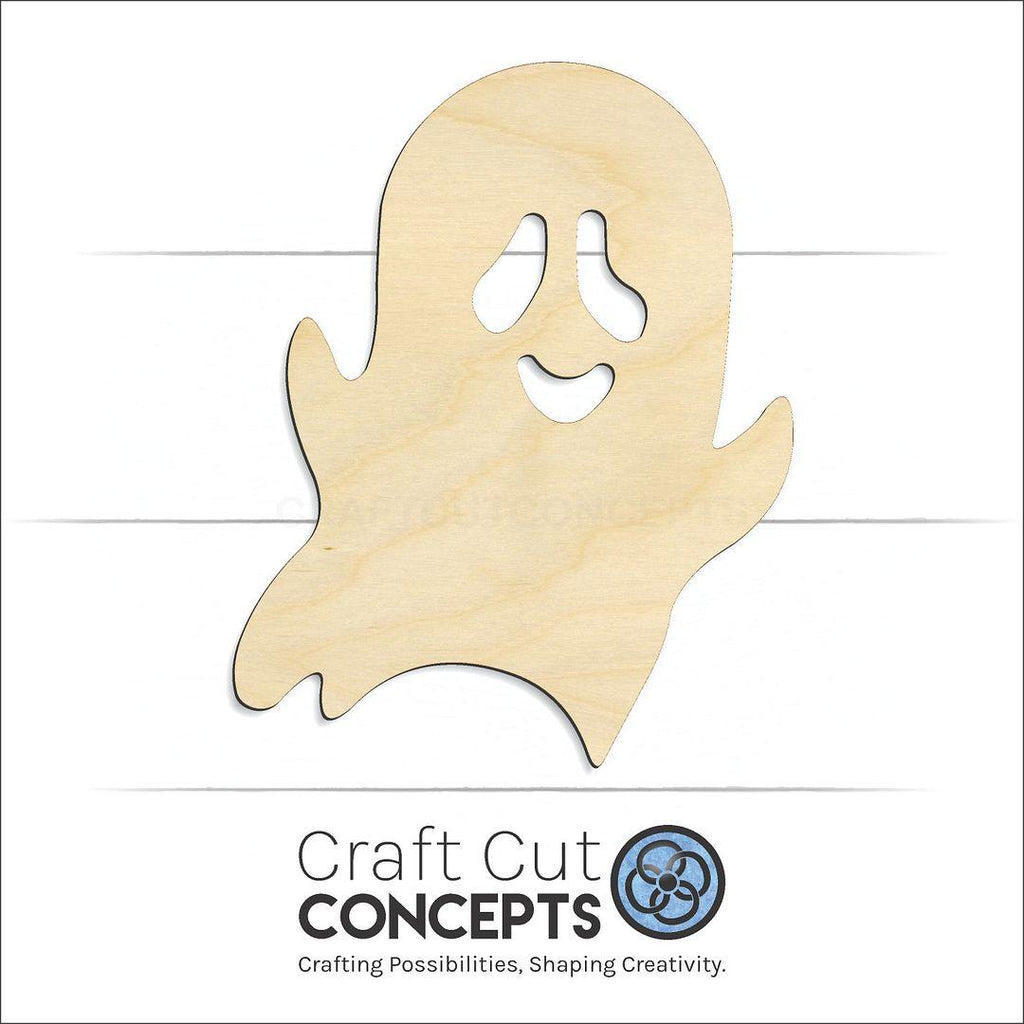 Craft Cut Concepts Logo under a wood Ghost set craft shape and blank