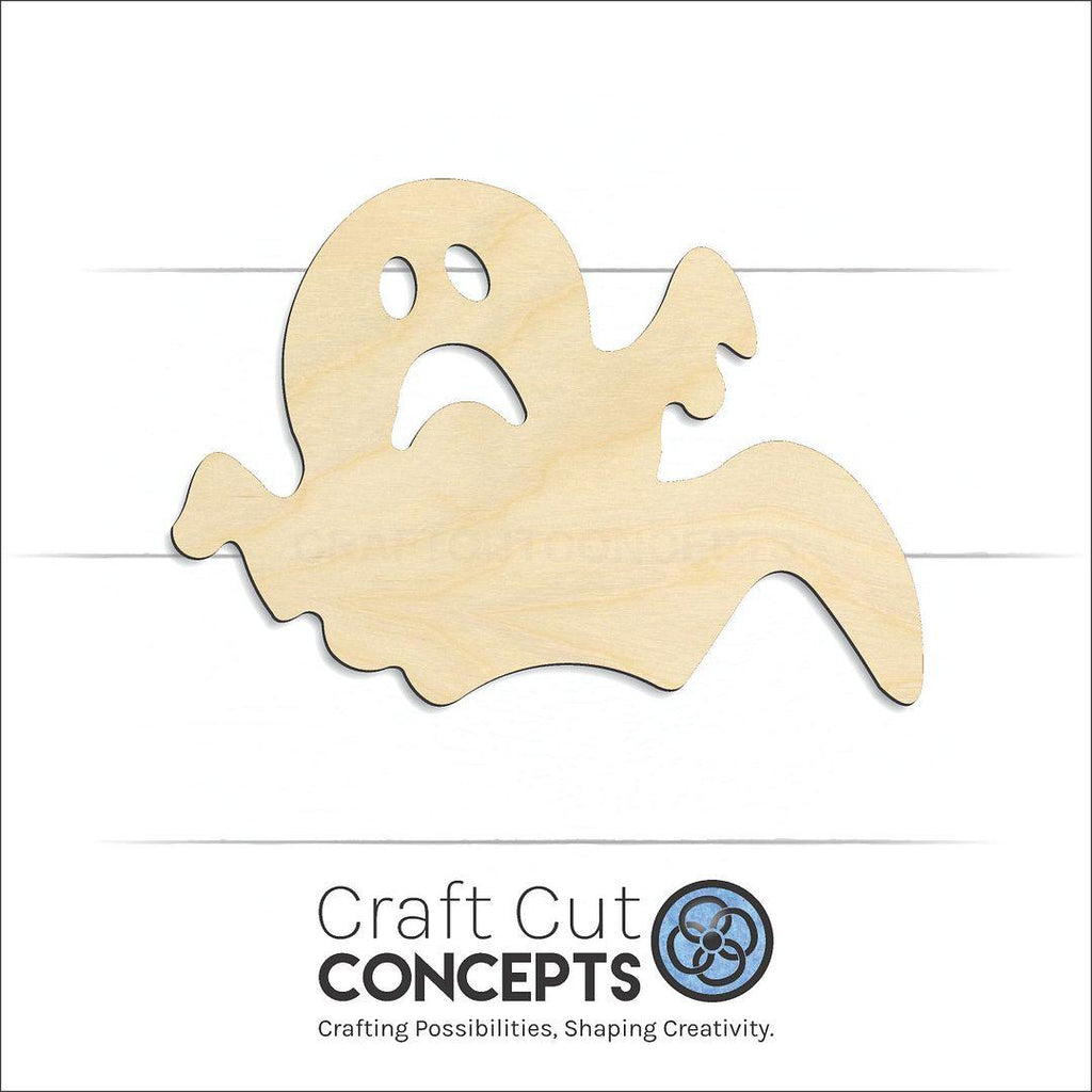 Craft Cut Concepts Logo under a wood Ghost set craft shape and blank