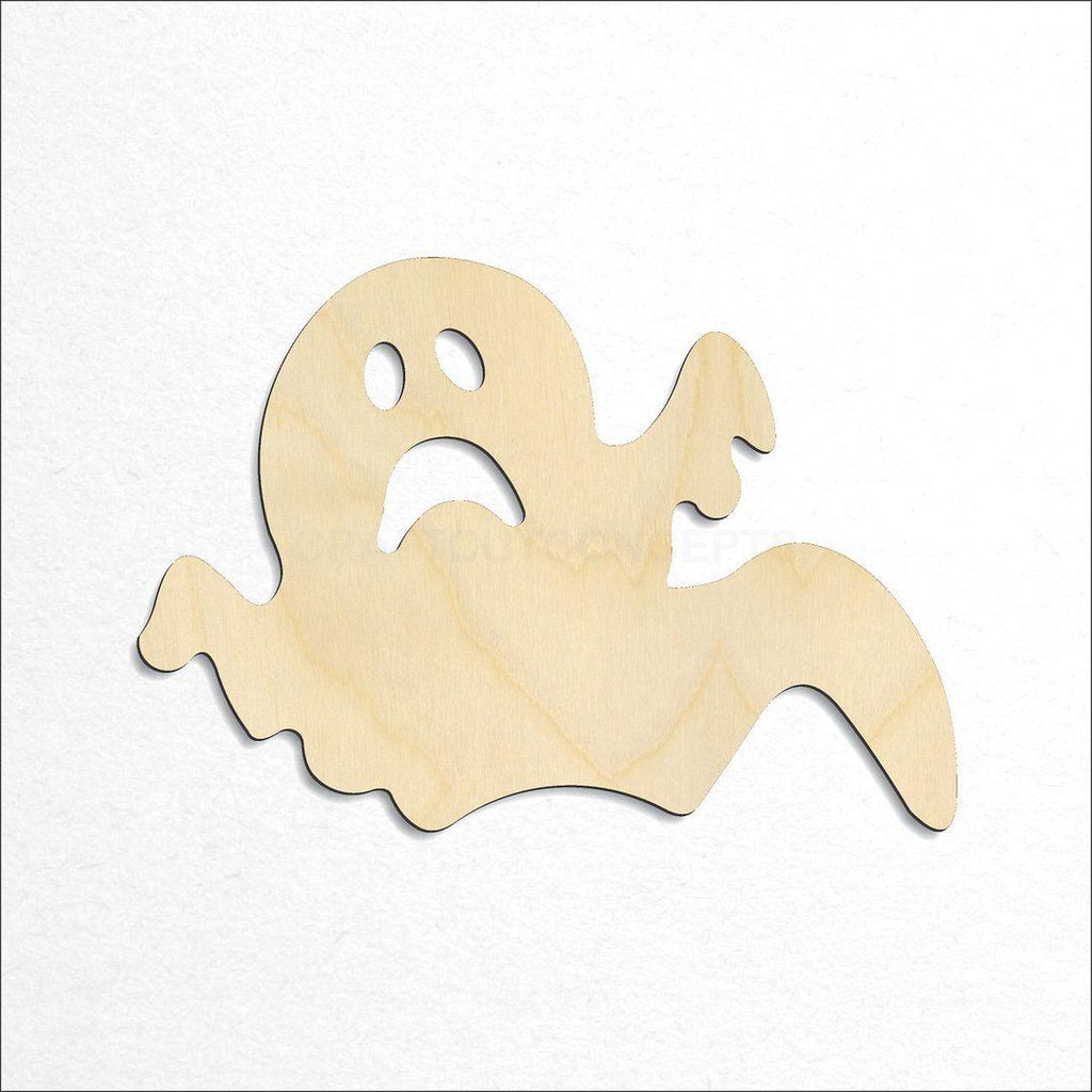 Wooden Ghost set craft shape available in sizes of 1 inch and up