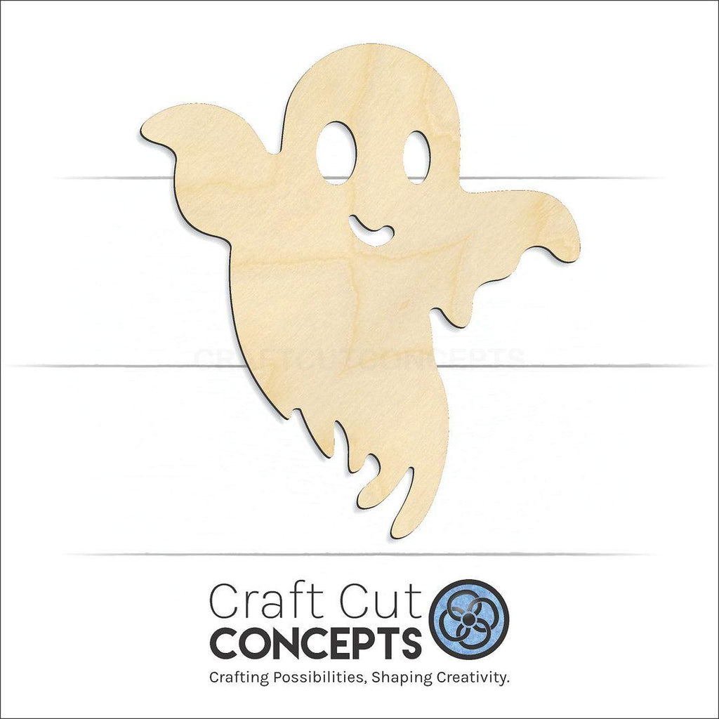 Craft Cut Concepts Logo under a wood Ghost set craft shape and blank