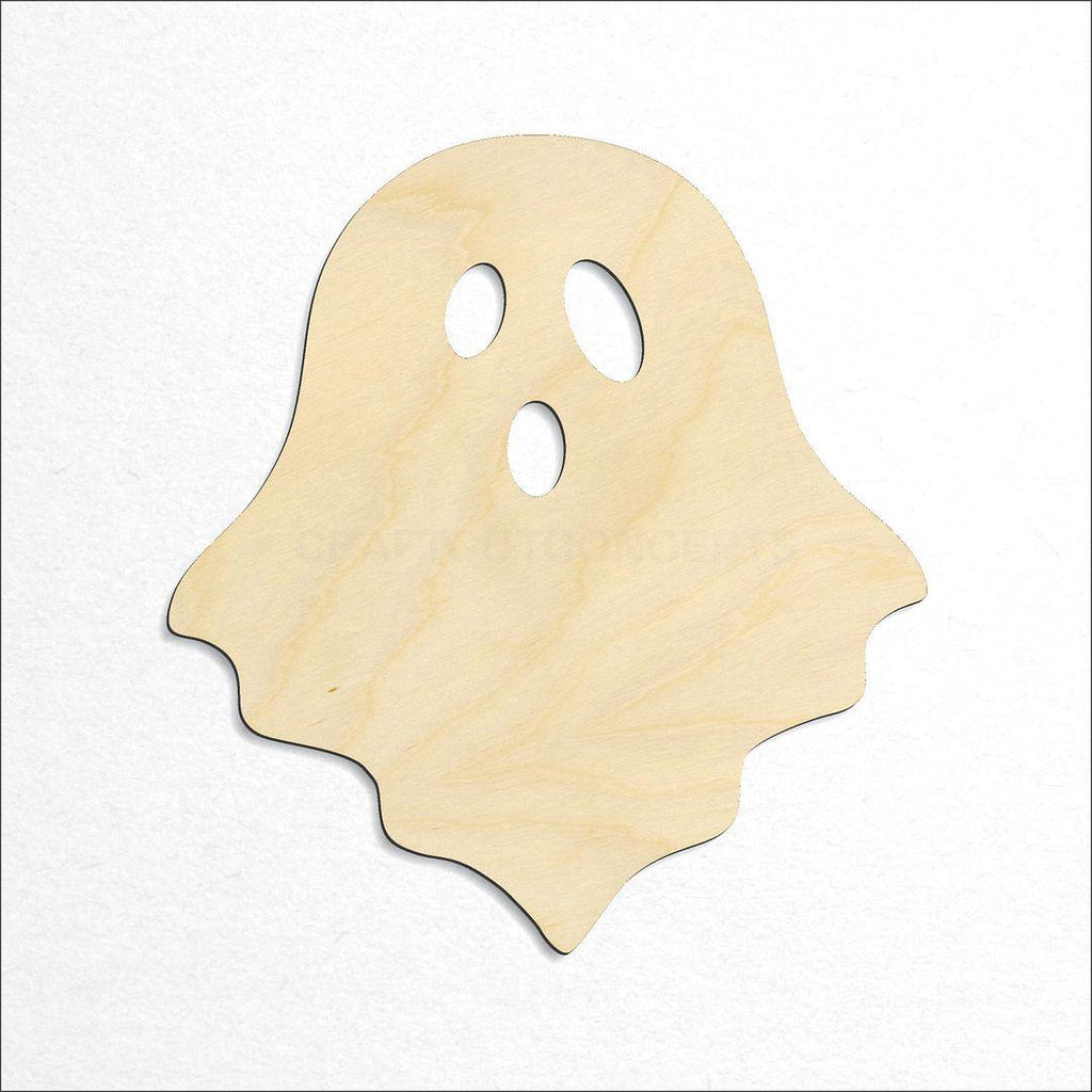 Wooden Ghost craft shape available in sizes of 1 inch and up