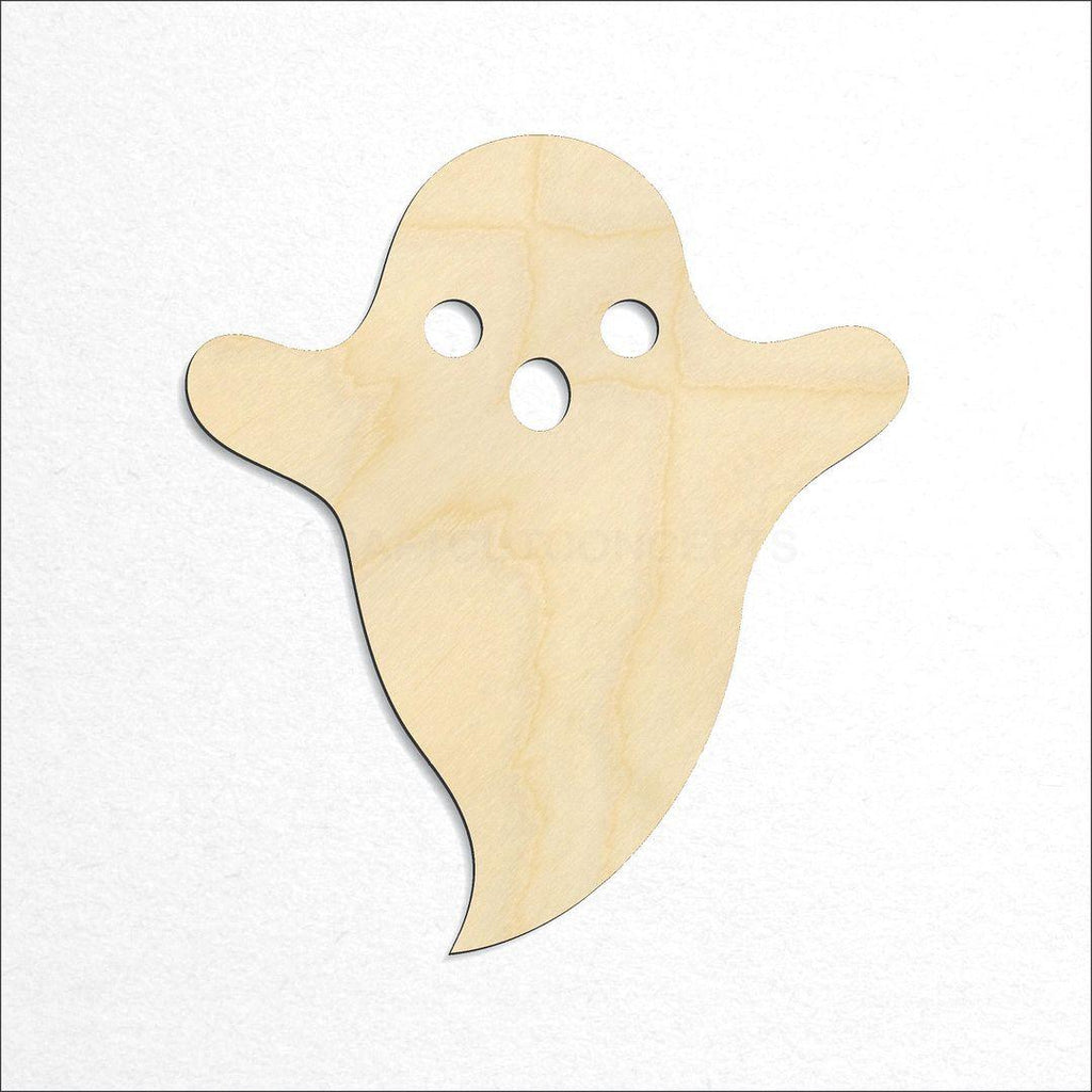 Wooden Ghost craft shape available in sizes of 1 inch and up