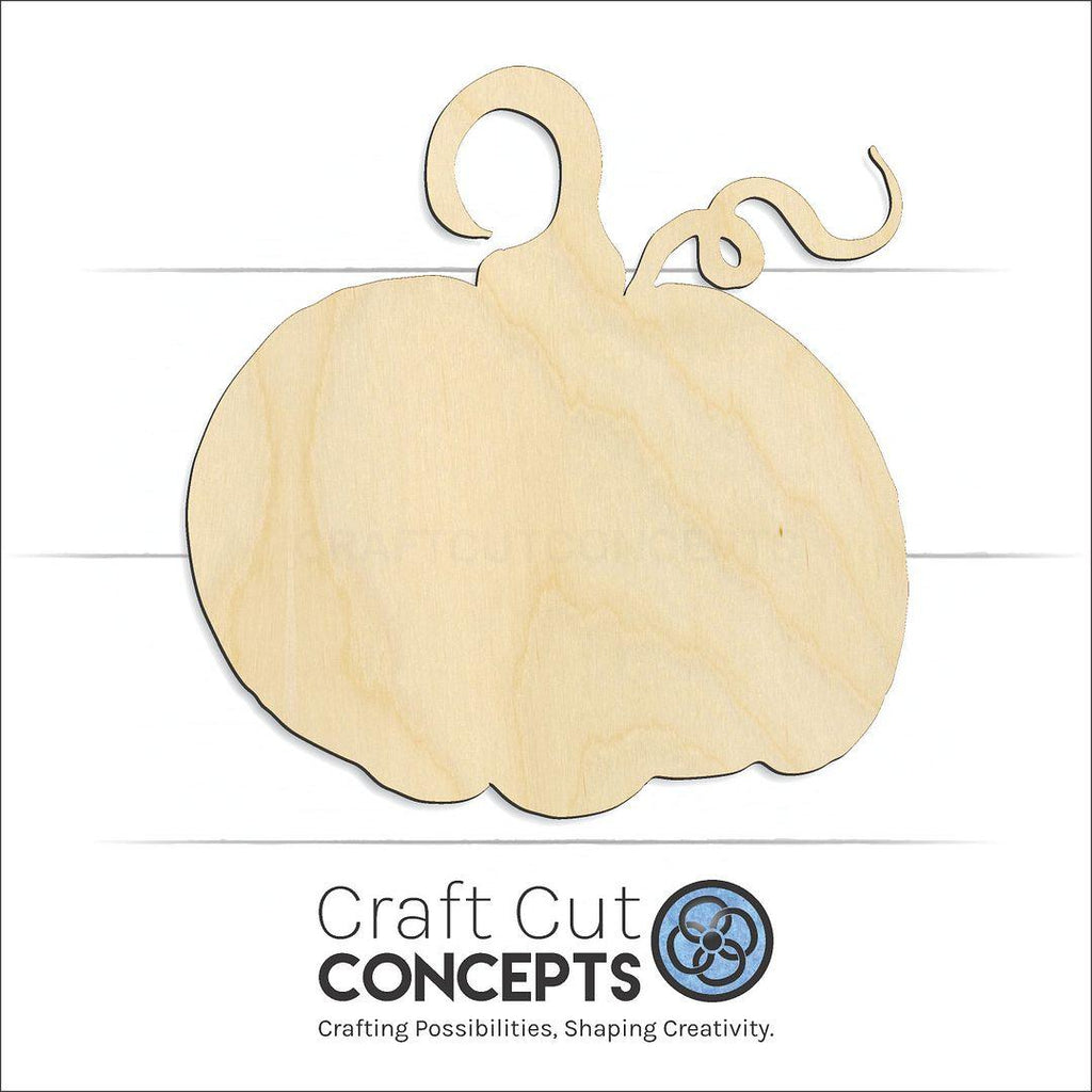 Craft Cut Concepts Logo under a wood Pumpkin-03 craft shape and blank