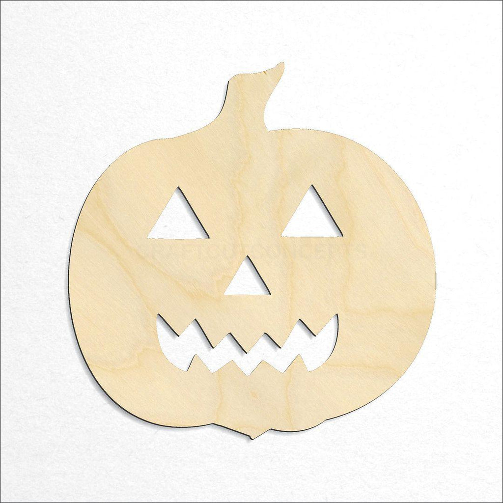 Wooden Jack O Lantern craft shape available in sizes of 1 inch and up