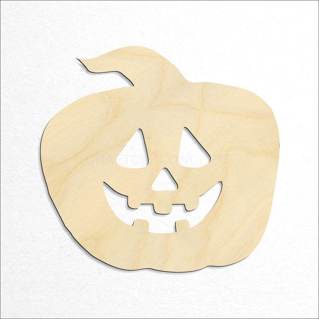 Wooden Jack-O-Lantern craft shape available in sizes of 1 inch and up