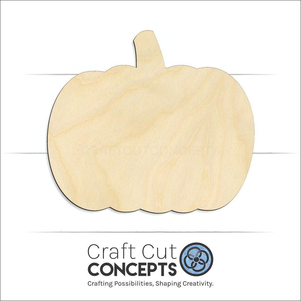 Craft Cut Concepts Logo under a wood Pumpkin craft shape and blank