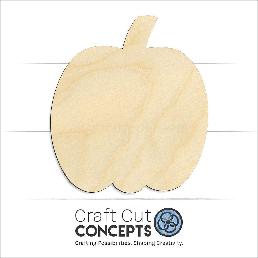 Craft Cut Concepts Logo under a wood Pumpkin craft shape and blank