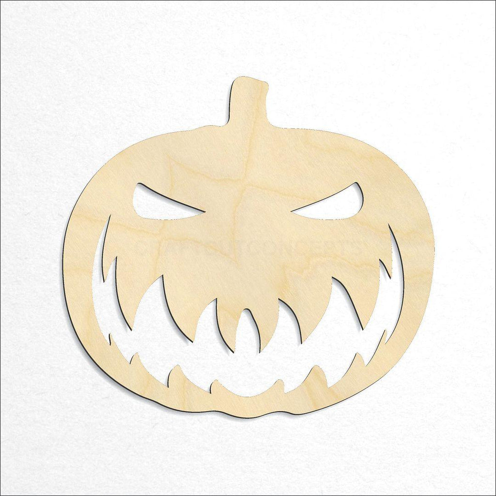 Wooden Jack O Lantern craft shape available in sizes of 2 inch and up