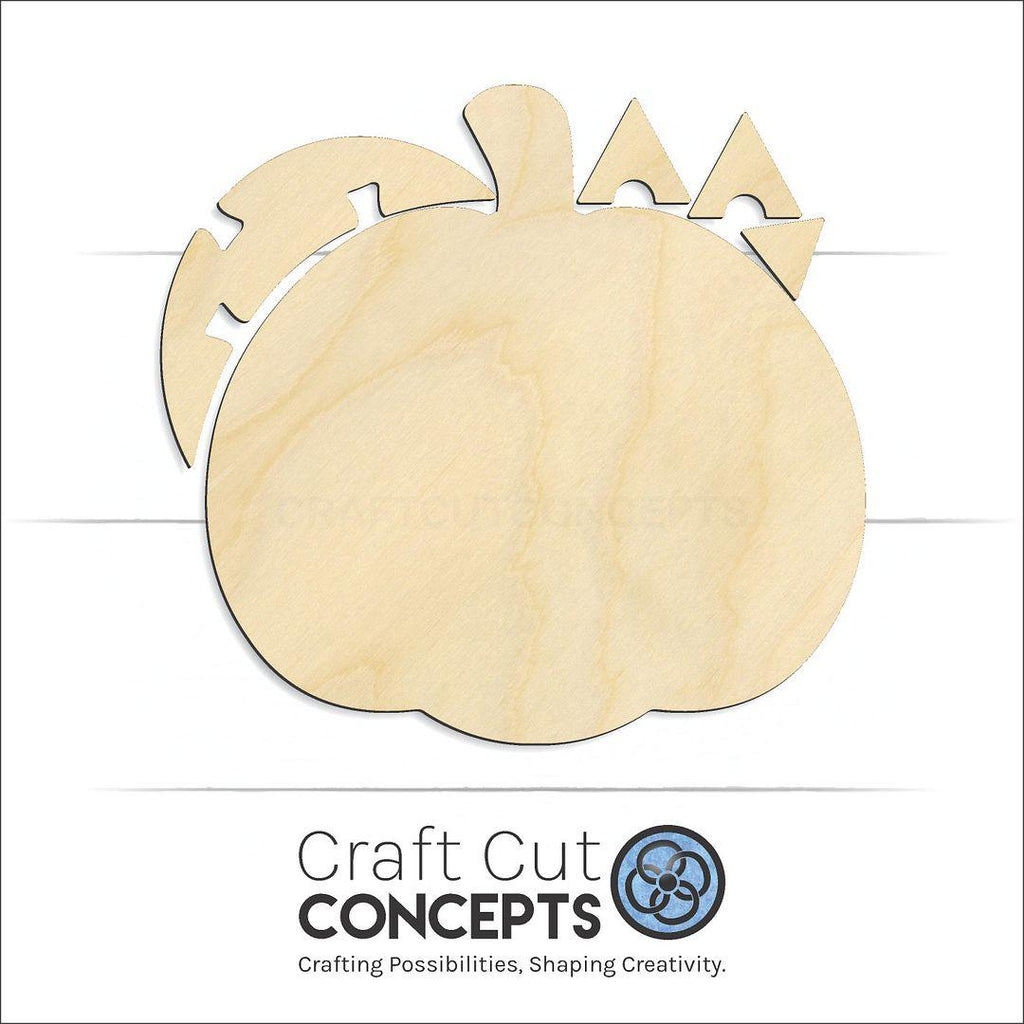 Craft Cut Concepts Logo under a wood Jack O Lantern KIT craft shape and blank