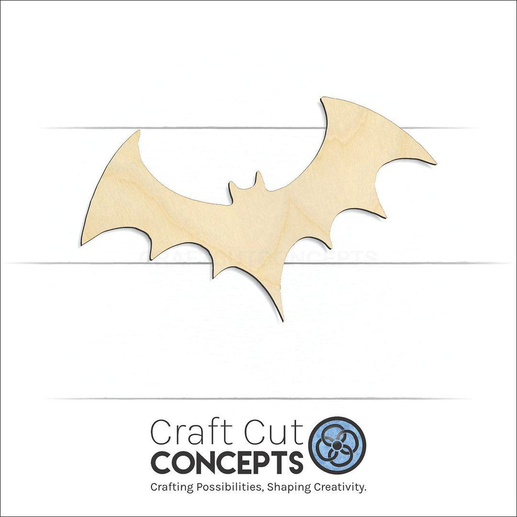 Craft Cut Concepts Logo under a wood Bat-3 craft shape and blank