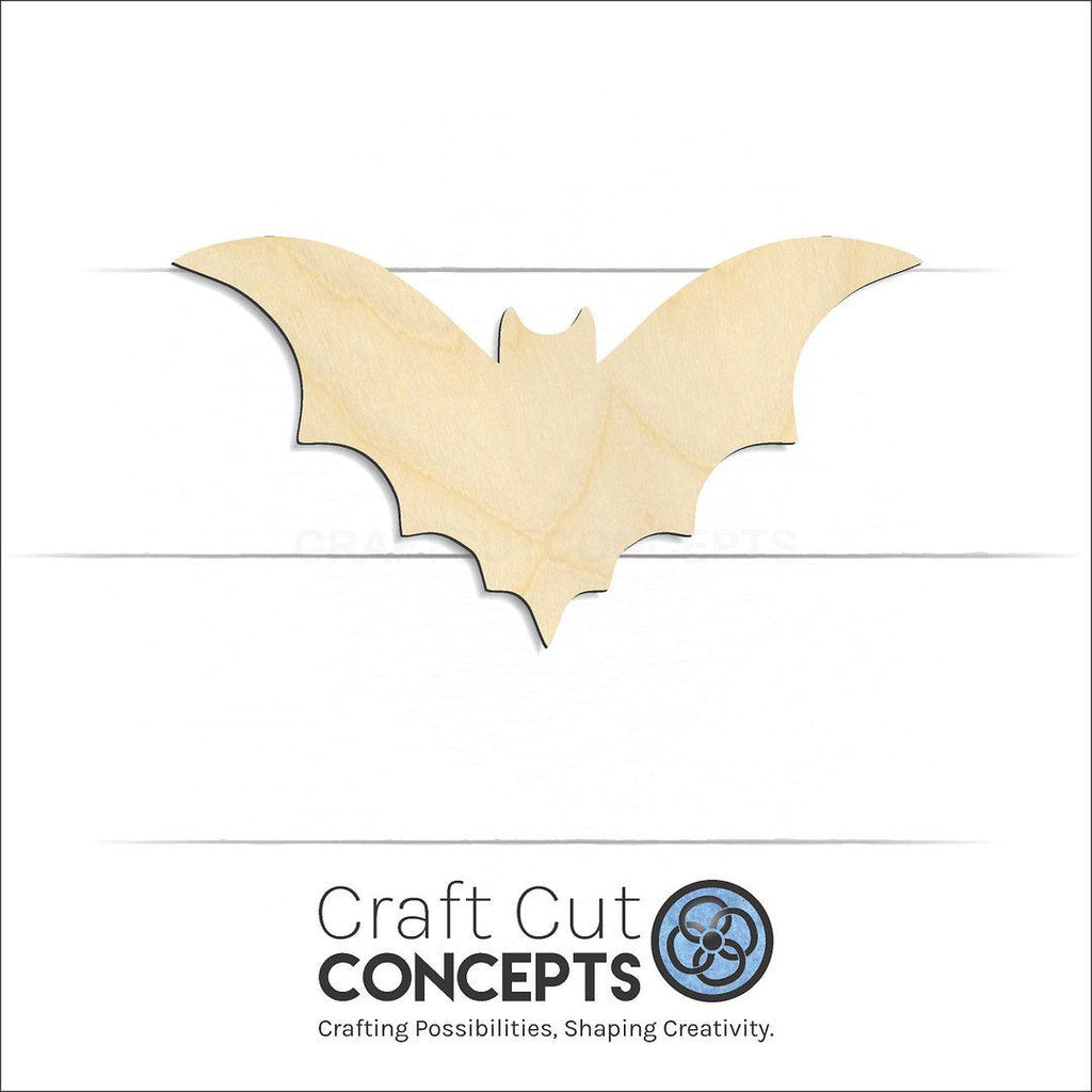 Craft Cut Concepts Logo under a wood Bat-4 craft shape and blank