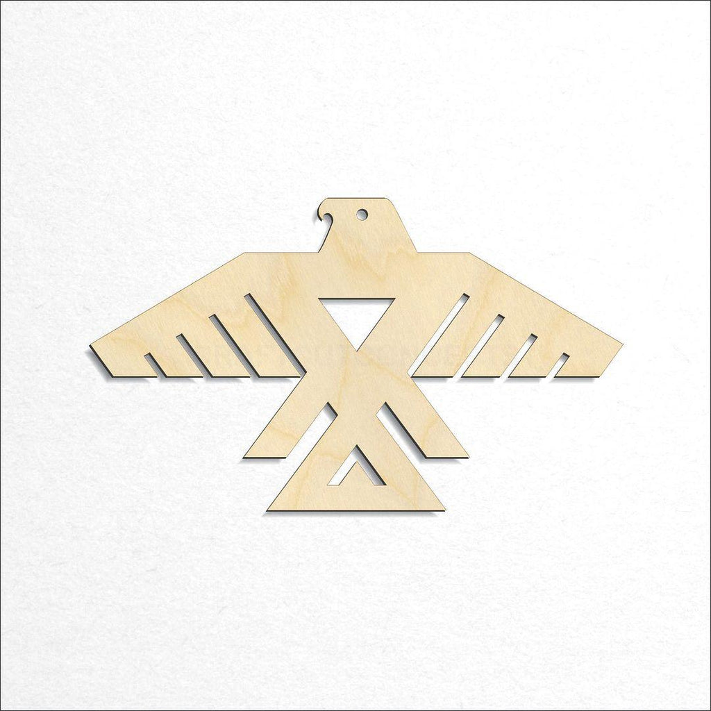 Wooden Native Thunderbird craft shape available in sizes of 2 inch and up