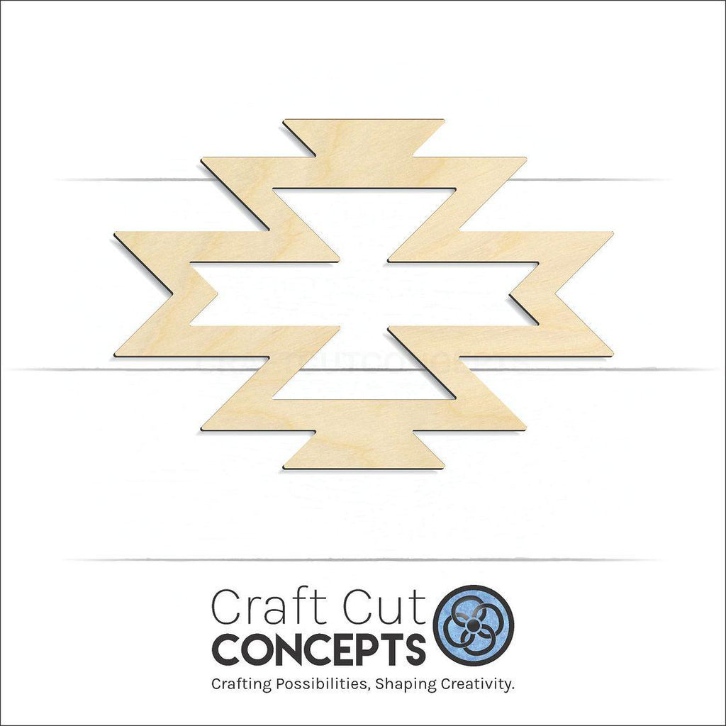 Craft Cut Concepts Logo under a wood Native Symbol craft shape and blank