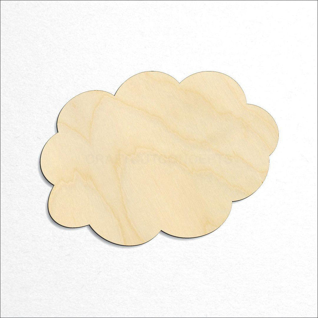 Wooden Cloud-2 craft shape available in sizes of 2 inch and up