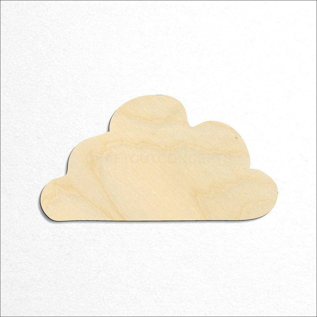 Wooden Cloud-3 craft shape available in sizes of 2 inch and up