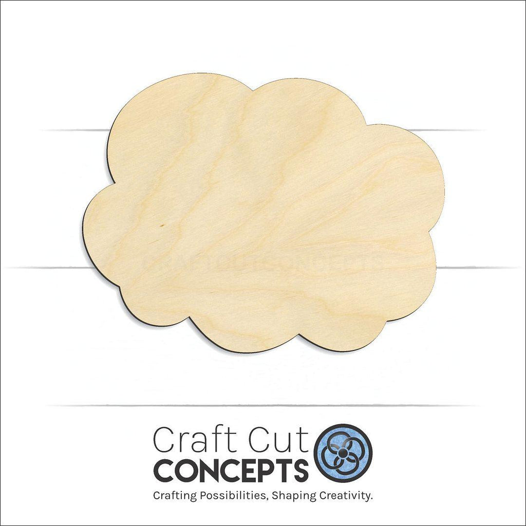 Craft Cut Concepts Logo under a wood Cloud craft shape and blank