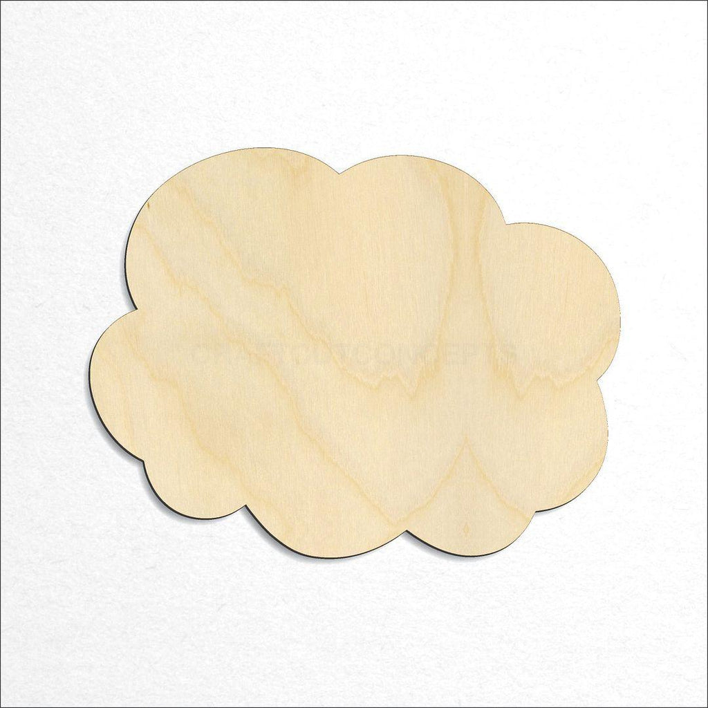 Wooden Cloud craft shape available in sizes of 2 inch and up