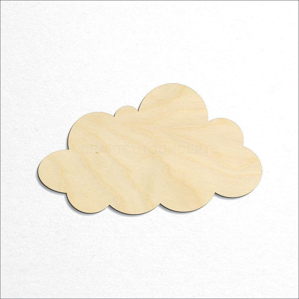 Wooden Cloud craft shape available in sizes of 1 inch and up