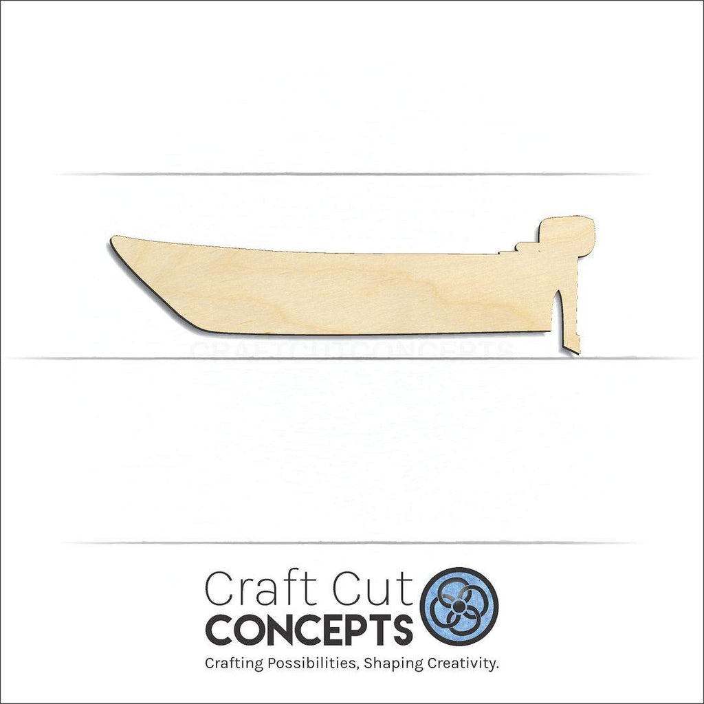 Craft Cut Concepts Logo under a wood Boat-2 craft shape and blank