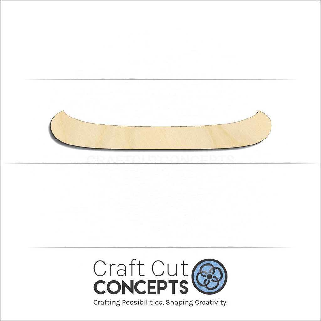 Craft Cut Concepts Logo under a wood Canoe craft shape and blank