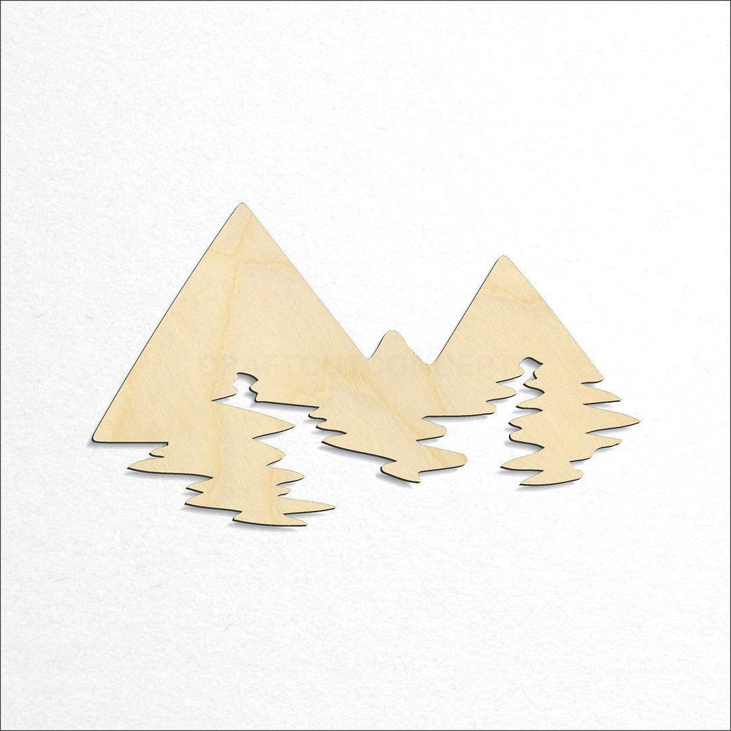 Wooden Mountain Peaks craft shape available in sizes of 4 inch and up