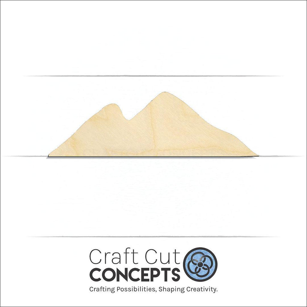 Craft Cut Concepts Logo under a wood Mountain Peaks craft shape and blank