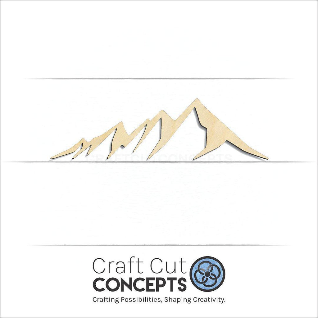 Craft Cut Concepts Logo under a wood Mountain Peaks Flatirons craft shape and blank