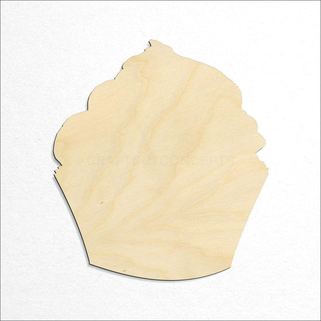 Wooden Cupcake craft shape available in sizes of 1 inch and up