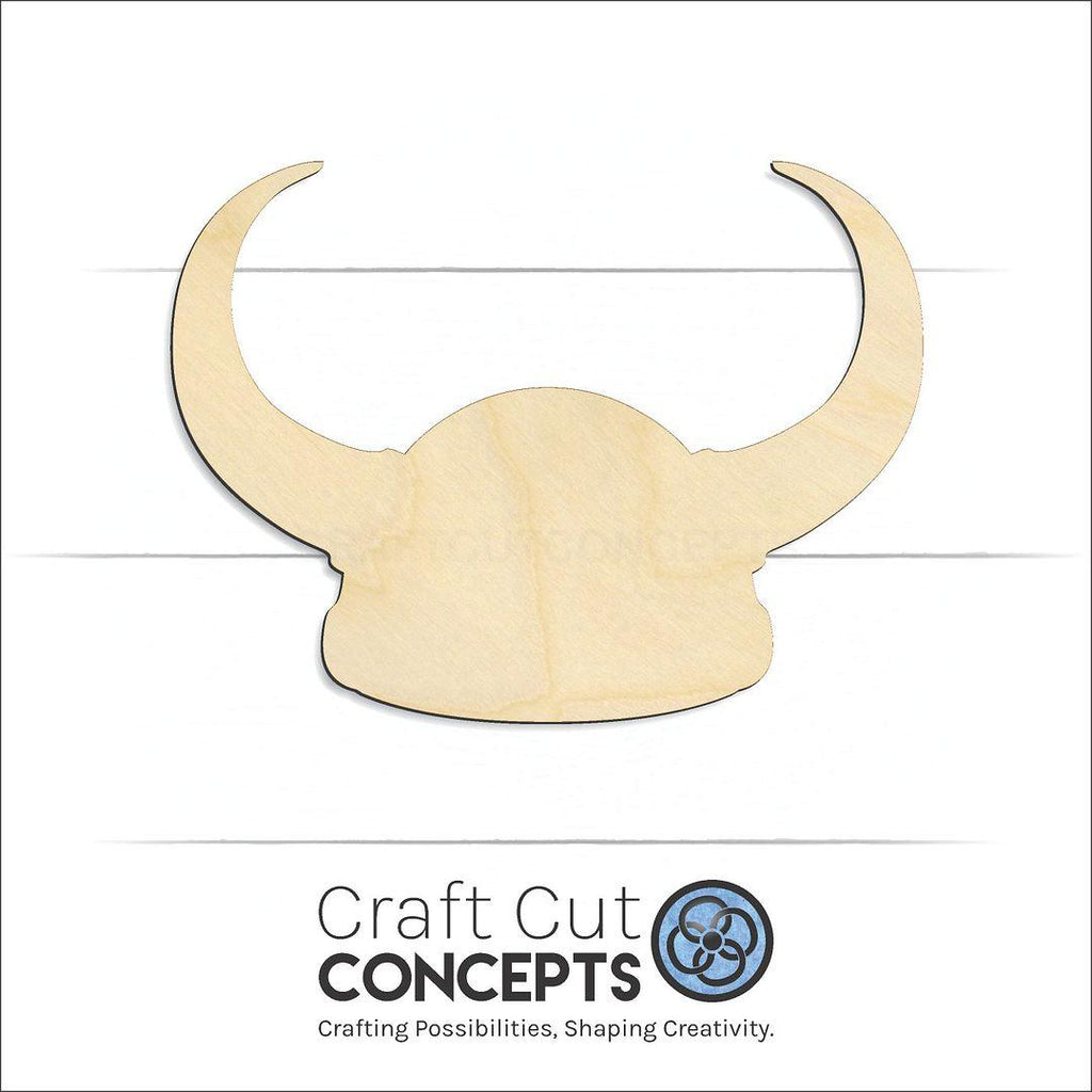 Craft Cut Concepts Logo under a wood Vikings Helment craft shape and blank