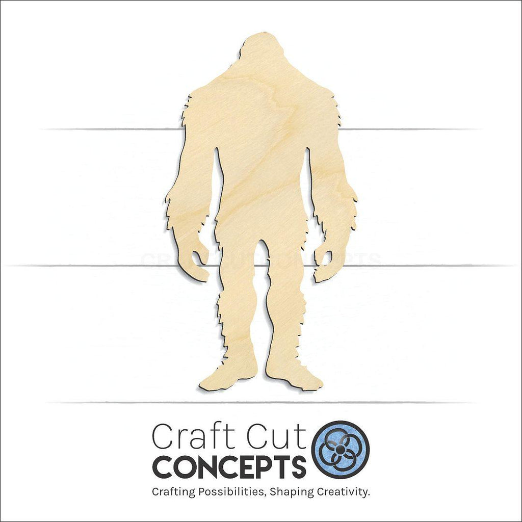 Craft Cut Concepts Logo under a wood Bigfoot craft shape and blank