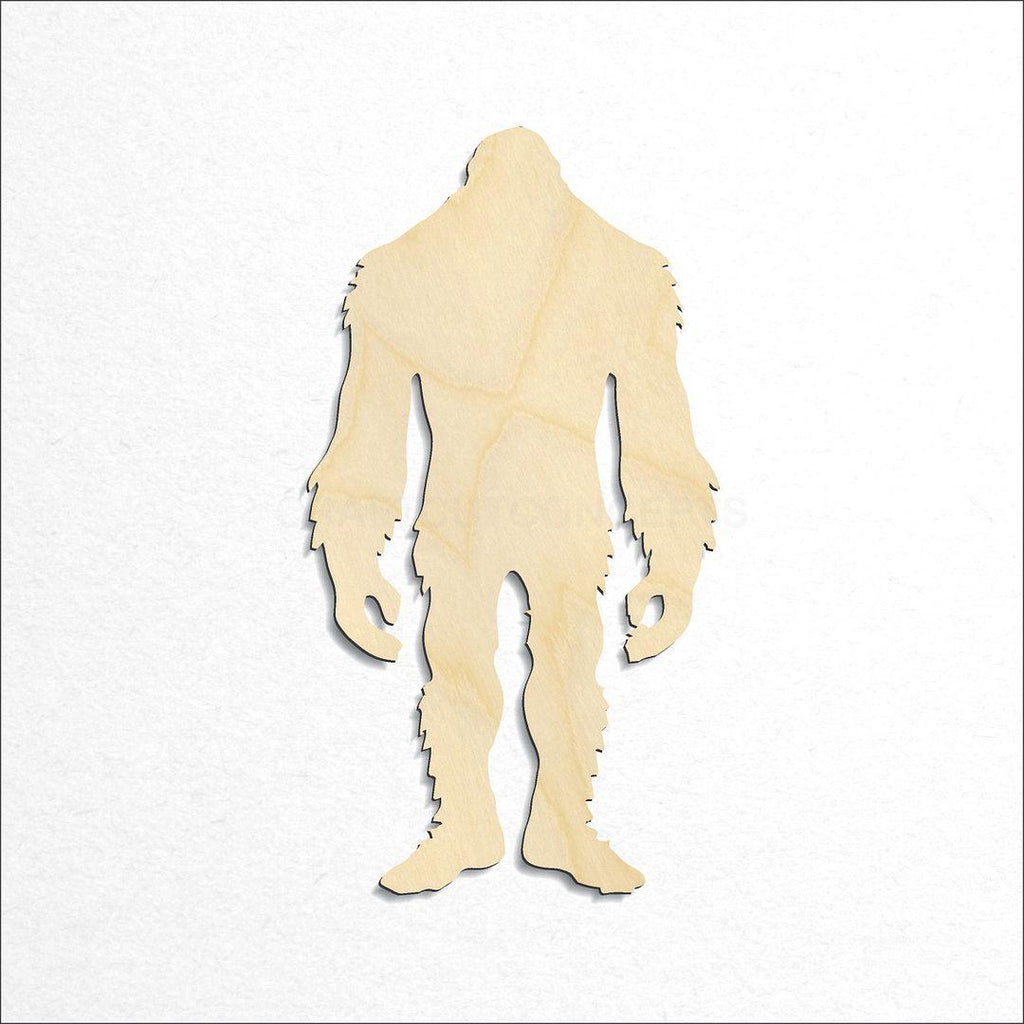 Wooden Bigfoot craft shape available in sizes of 3 inch and up