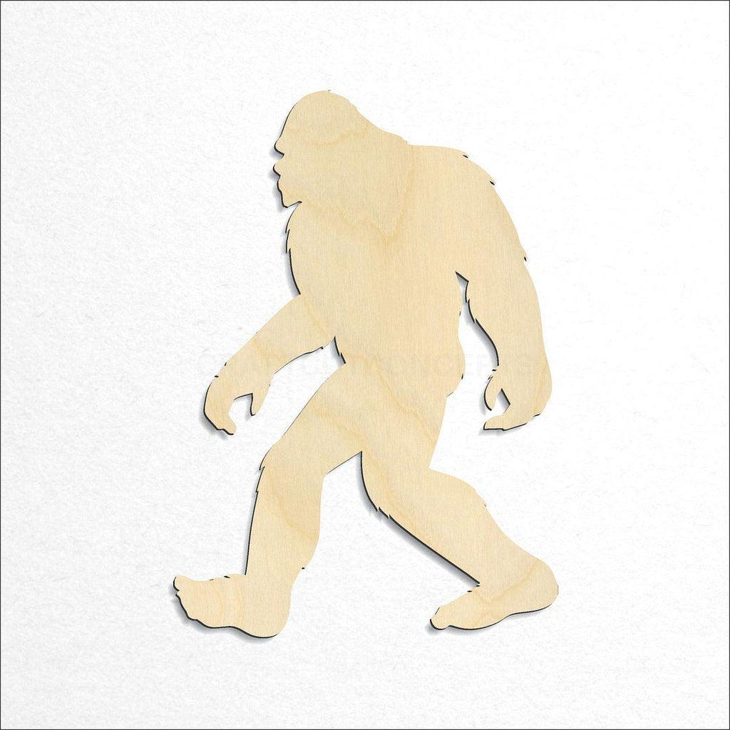 Wooden Bigfoot craft shape available in sizes of 3 inch and up