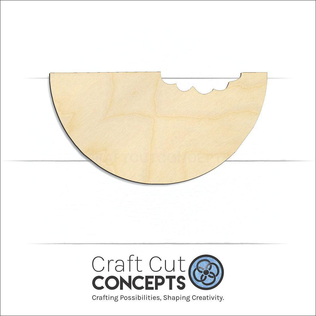 Craft Cut Concepts Logo under a wood Watermelon slice bite craft shape and blank