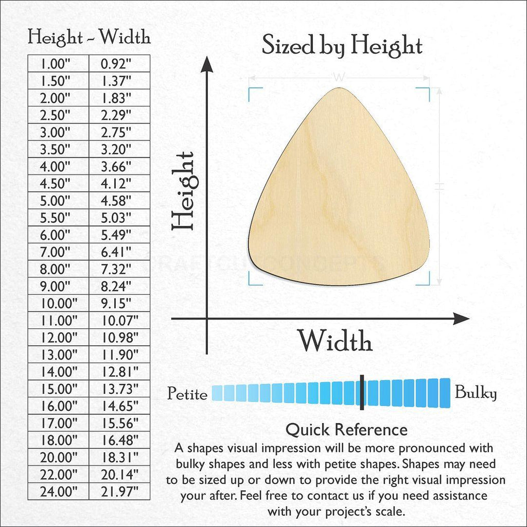 Sizes available for a laser cut Watermelon slice Seed craft blank