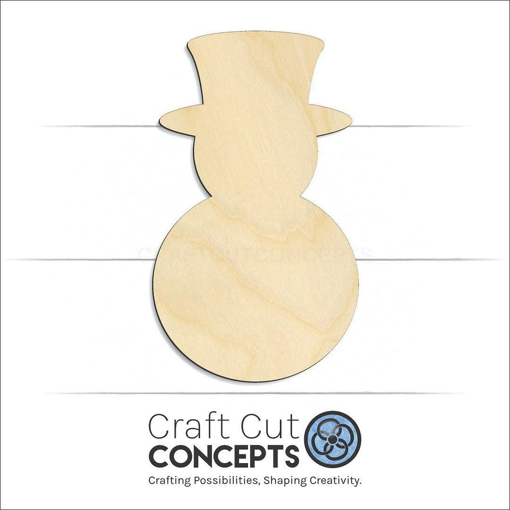 Craft Cut Concepts Logo under a wood Snowman-01 craft shape and blank