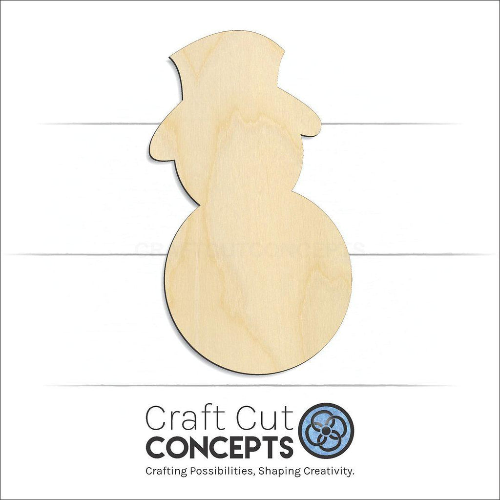 Craft Cut Concepts Logo under a wood Snowman-02 craft shape and blank