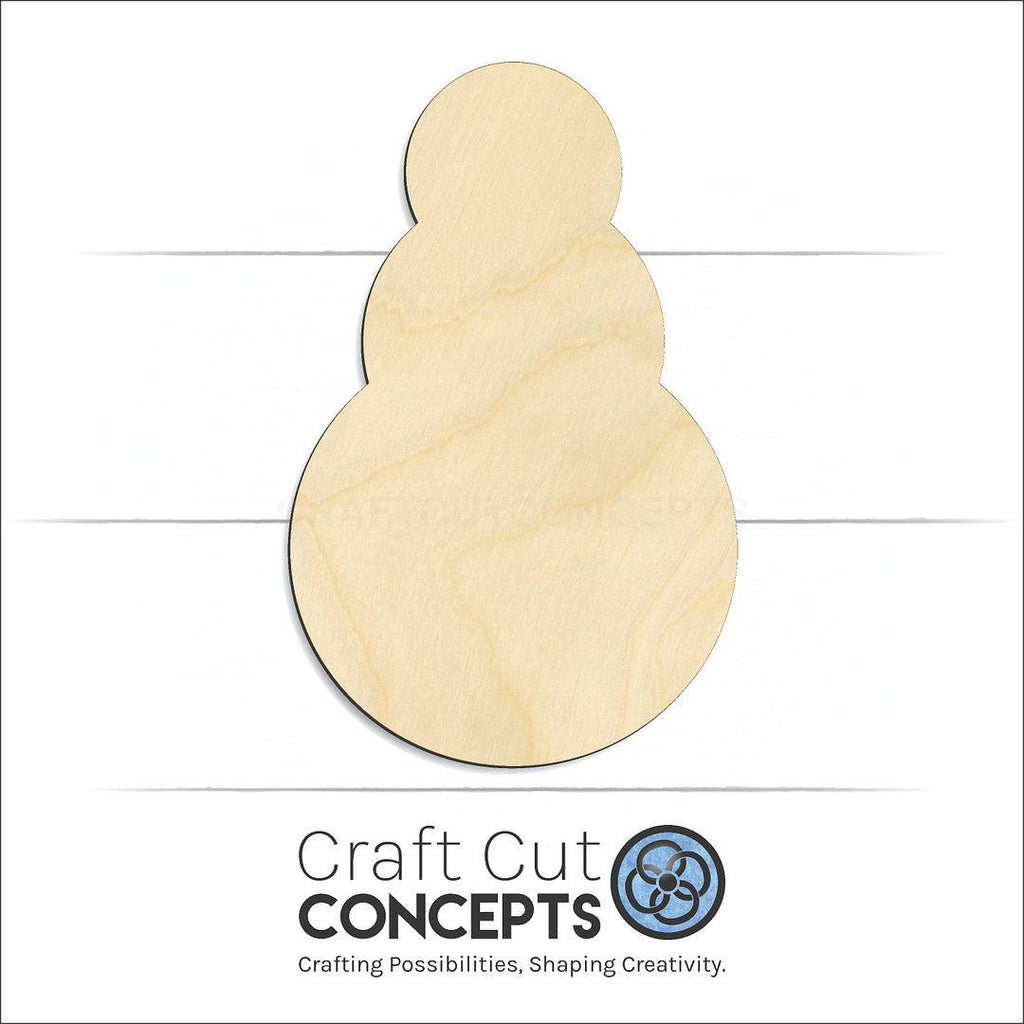 Craft Cut Concepts Logo under a wood Snowman-03 craft shape and blank