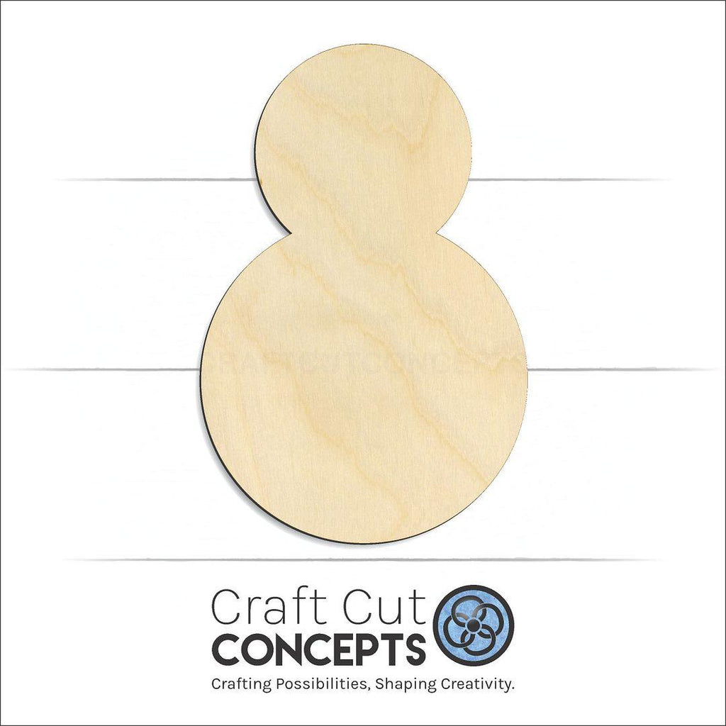 Craft Cut Concepts Logo under a wood Snowman-04 craft shape and blank