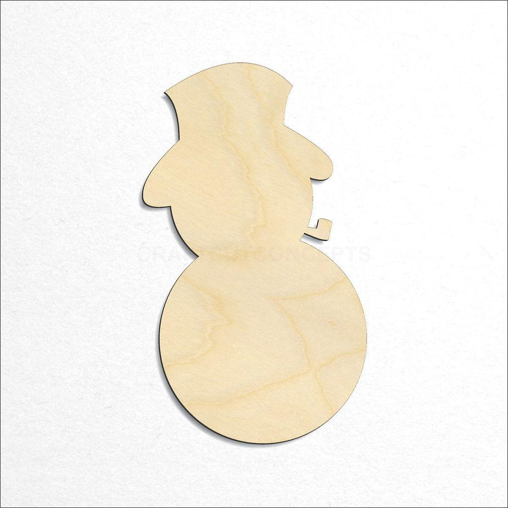 Wooden Snowman with pipe craft shape available in sizes of 1 inch and up