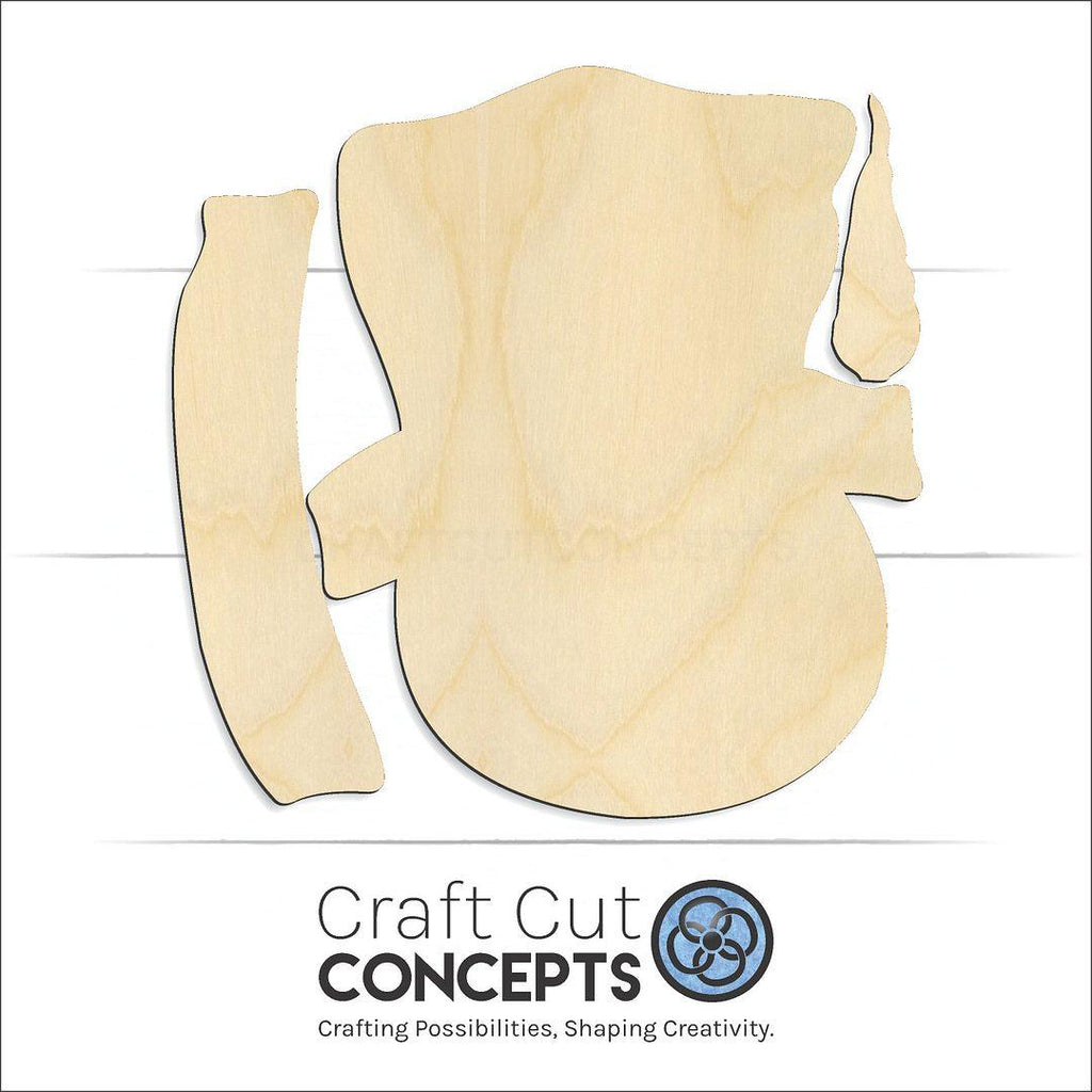 Craft Cut Concepts Logo under a wood Snowman Head Two piece craft shape and blank