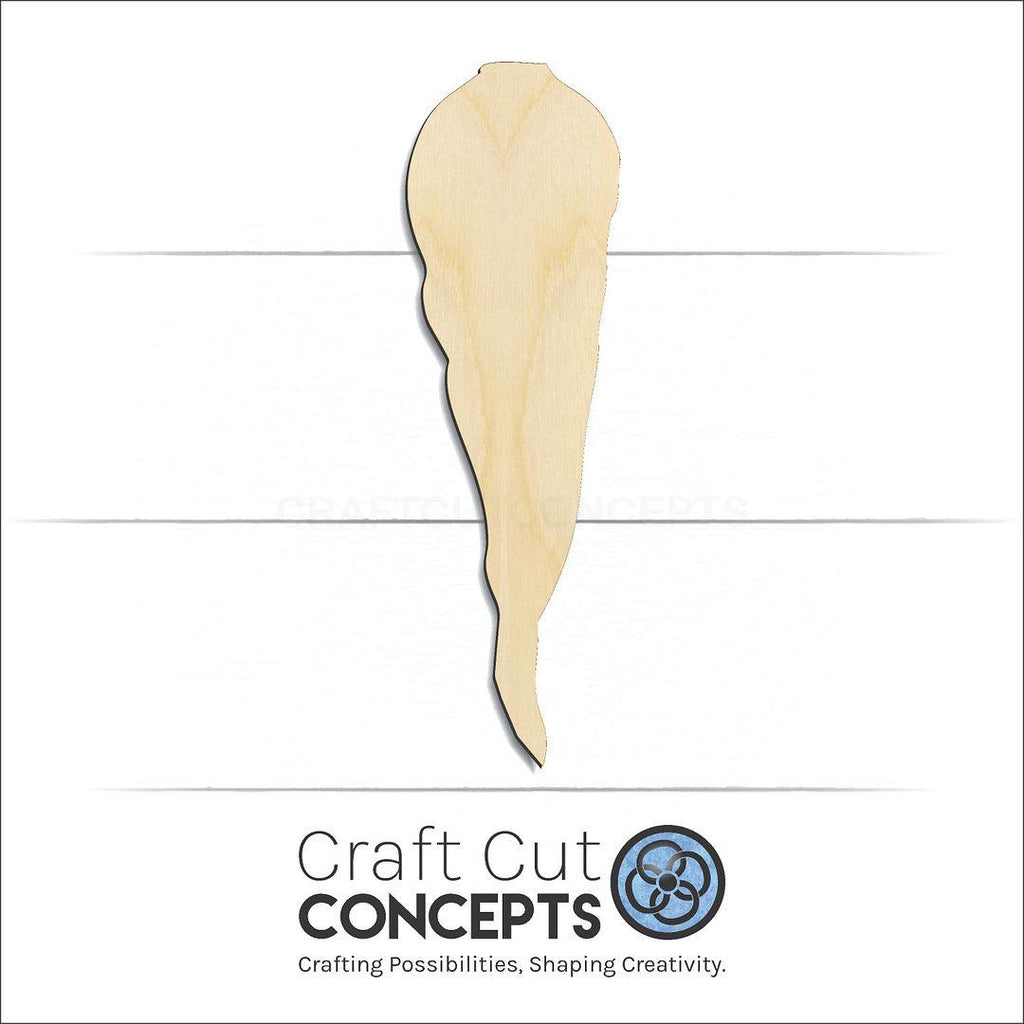 Craft Cut Concepts Logo under a wood Snowman Nose Carrot craft shape and blank