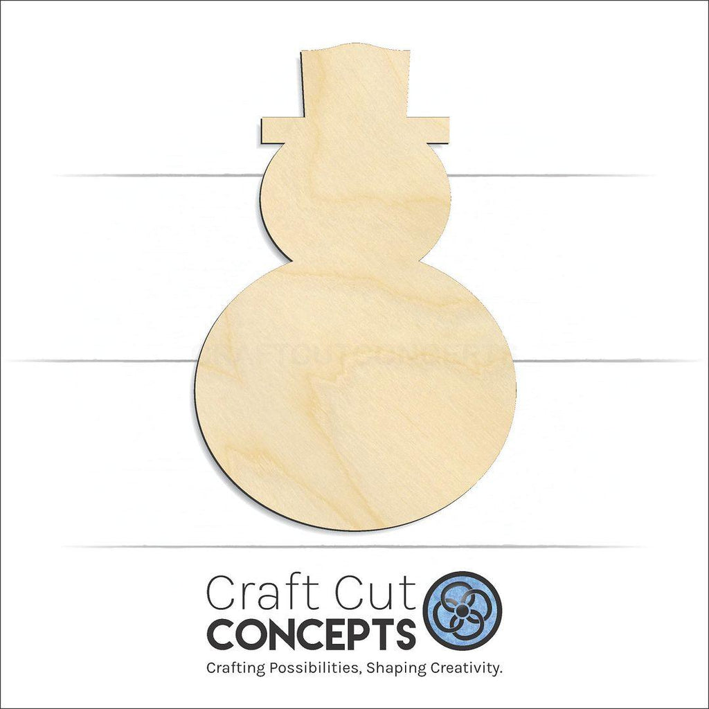 Craft Cut Concepts Logo under a wood Snowman craft shape and blank