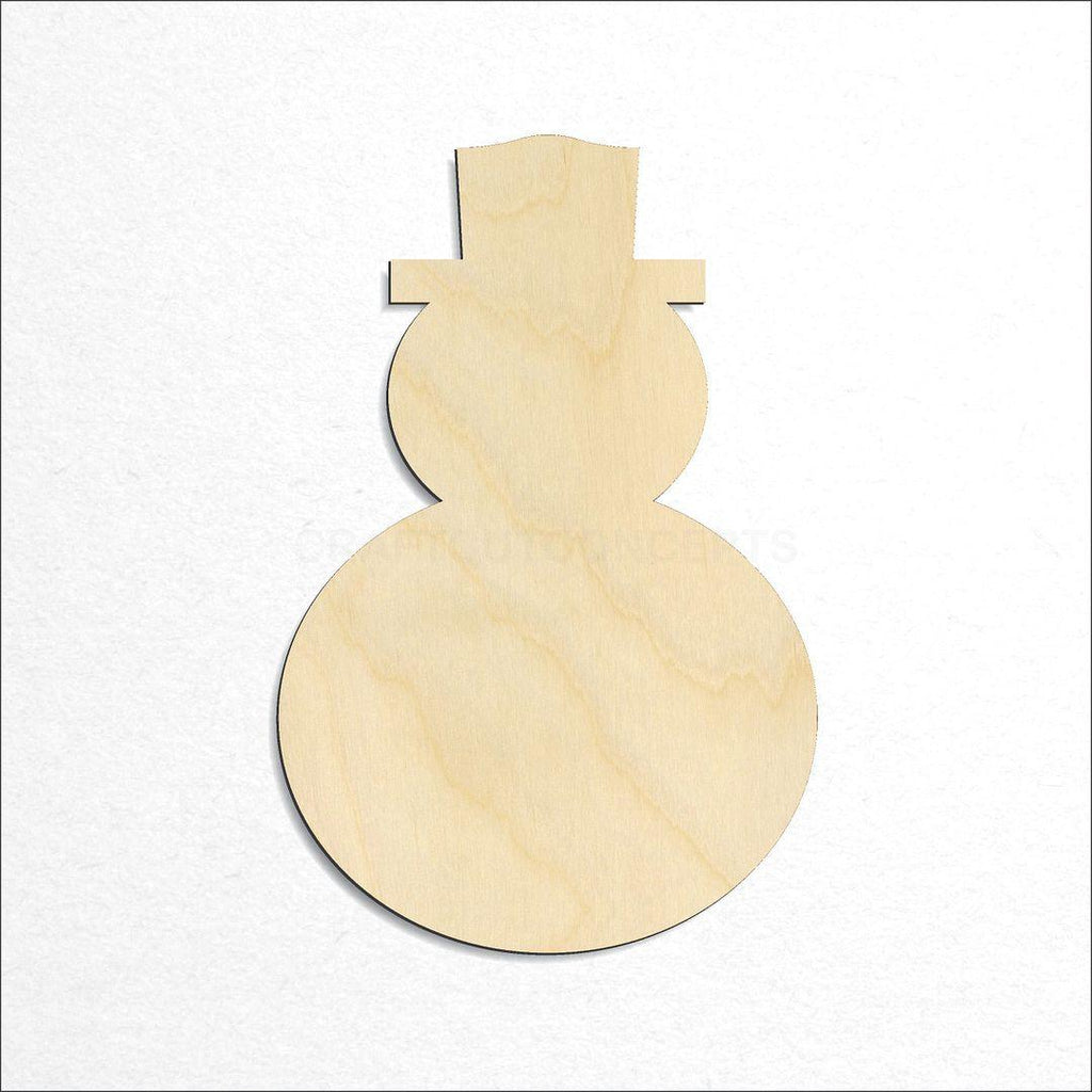 Wooden Snowman craft shape available in sizes of 1 inch and up