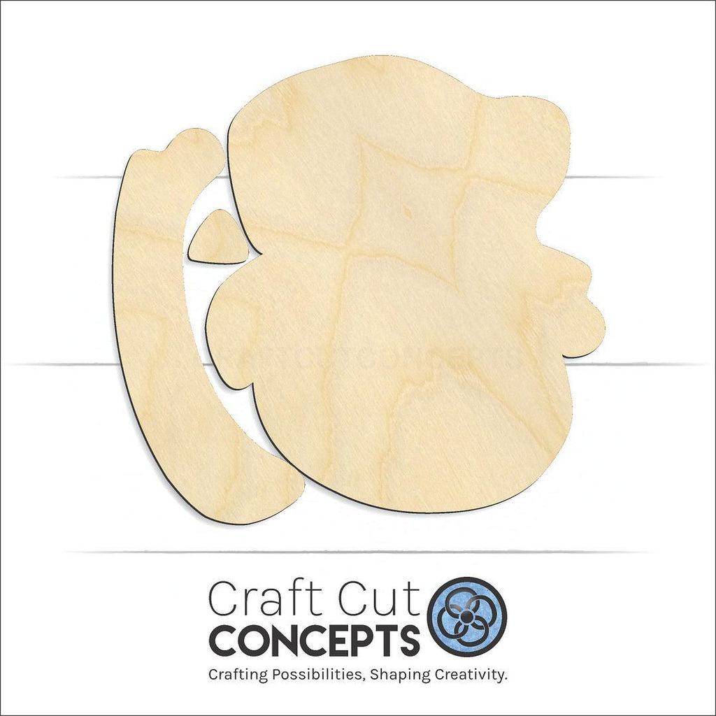 Craft Cut Concepts Logo under a wood Female Snowman Head Set craft shape and blank