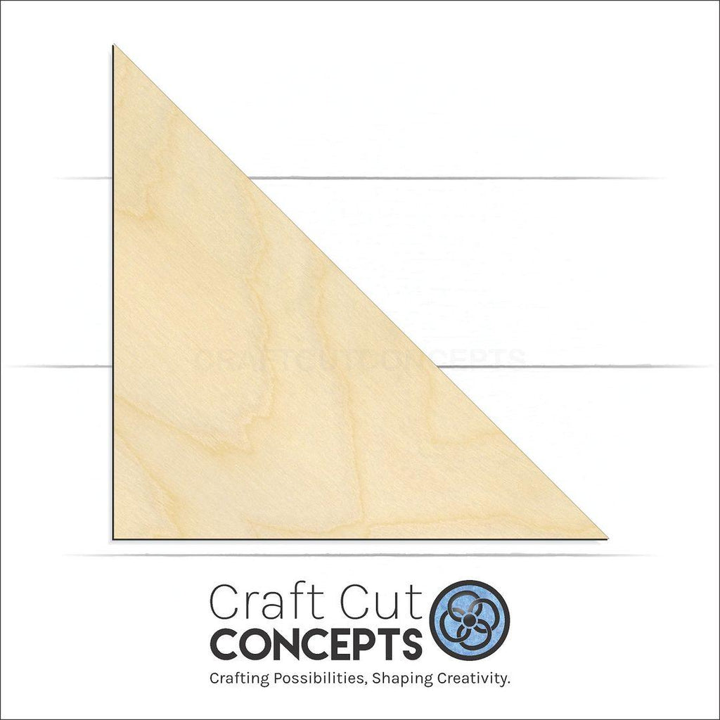 Craft Cut Concepts Logo under a wood Right Triangle craft shape and blank